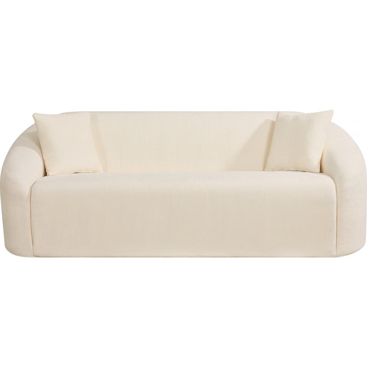 Habitat y Jardin - Sofá fijo recto de tela "Ondine" - 3 plazas - Beige