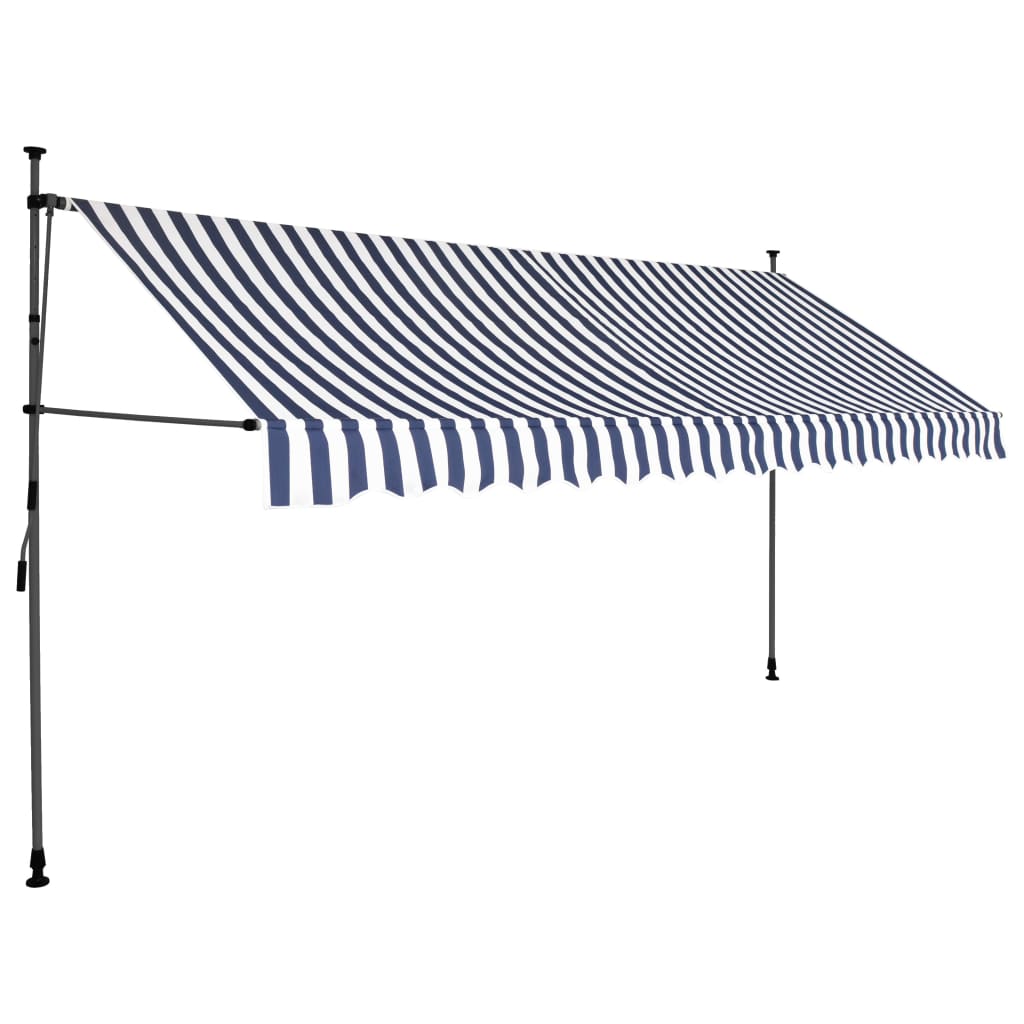 Vidaxl Toldo Manual Retráctil con LED 400 Cm - Protección Rayos UV - Terraza Patio Jardín