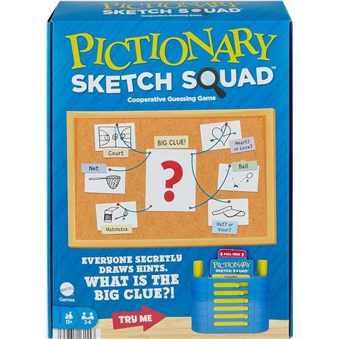 Mattel Juego de Mesa Pictionary: Sketch Squad - Cooperativo para Noches de Fiestas