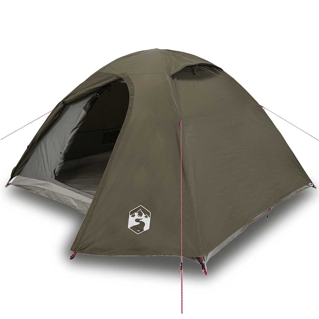 vidaXL Tienda de campaña iglú para 3 personas impermeable marrón