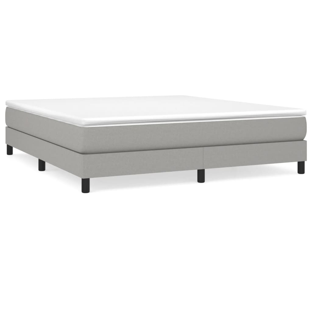 vidaXL Estructura de cama con somier tela gris claro 160x200 cm