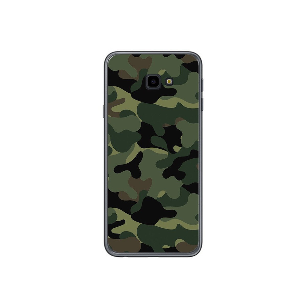 Tumundosmartphone Funda Gel Tpu para Samsung Galaxy J4+ Plus Diseño Camuflaje Dibujos