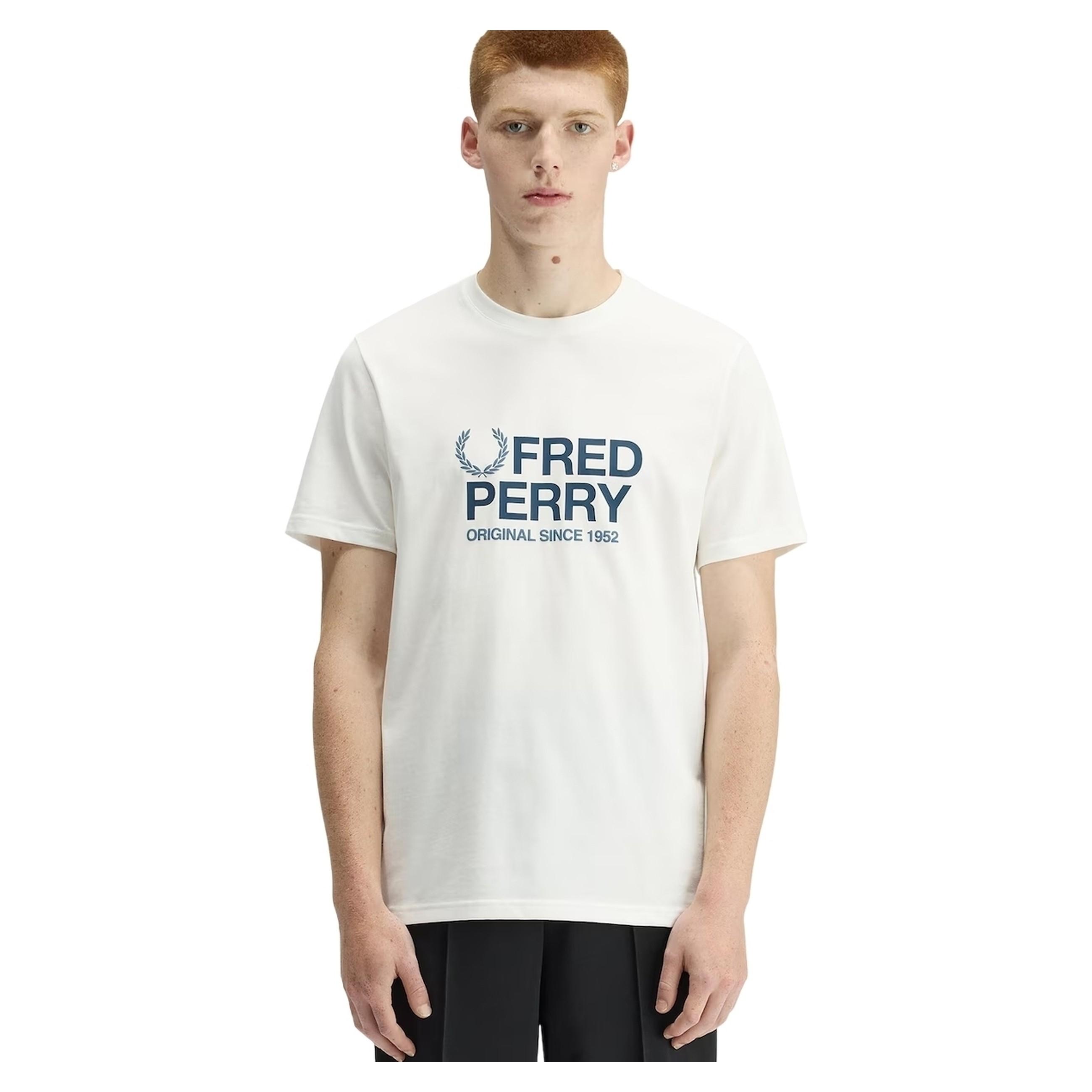 CAMISETA FRED PERRY BLANCA ORIGINAL GRAPHIC TEE