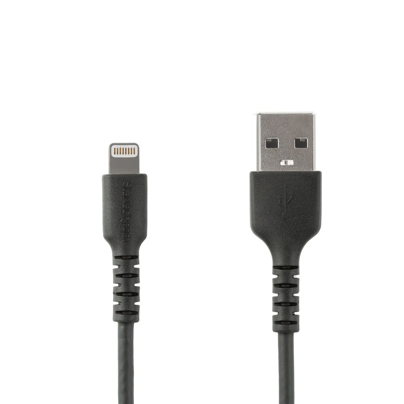 StarTech.com - Cable Resistente USB-A a Lightning de 1 m Negro - Cable de Alimentación y Sincronización USB Tipo A a Lightning c RUSBLTMM1MB