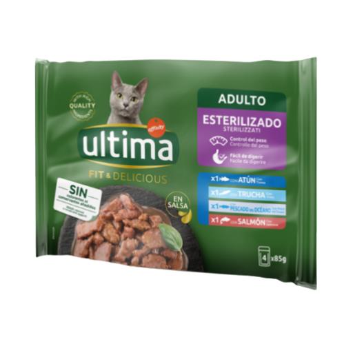 Ultima Pack Comida Húmeda Fit&Delicious Selección Pescados para Gatos - 340 GR