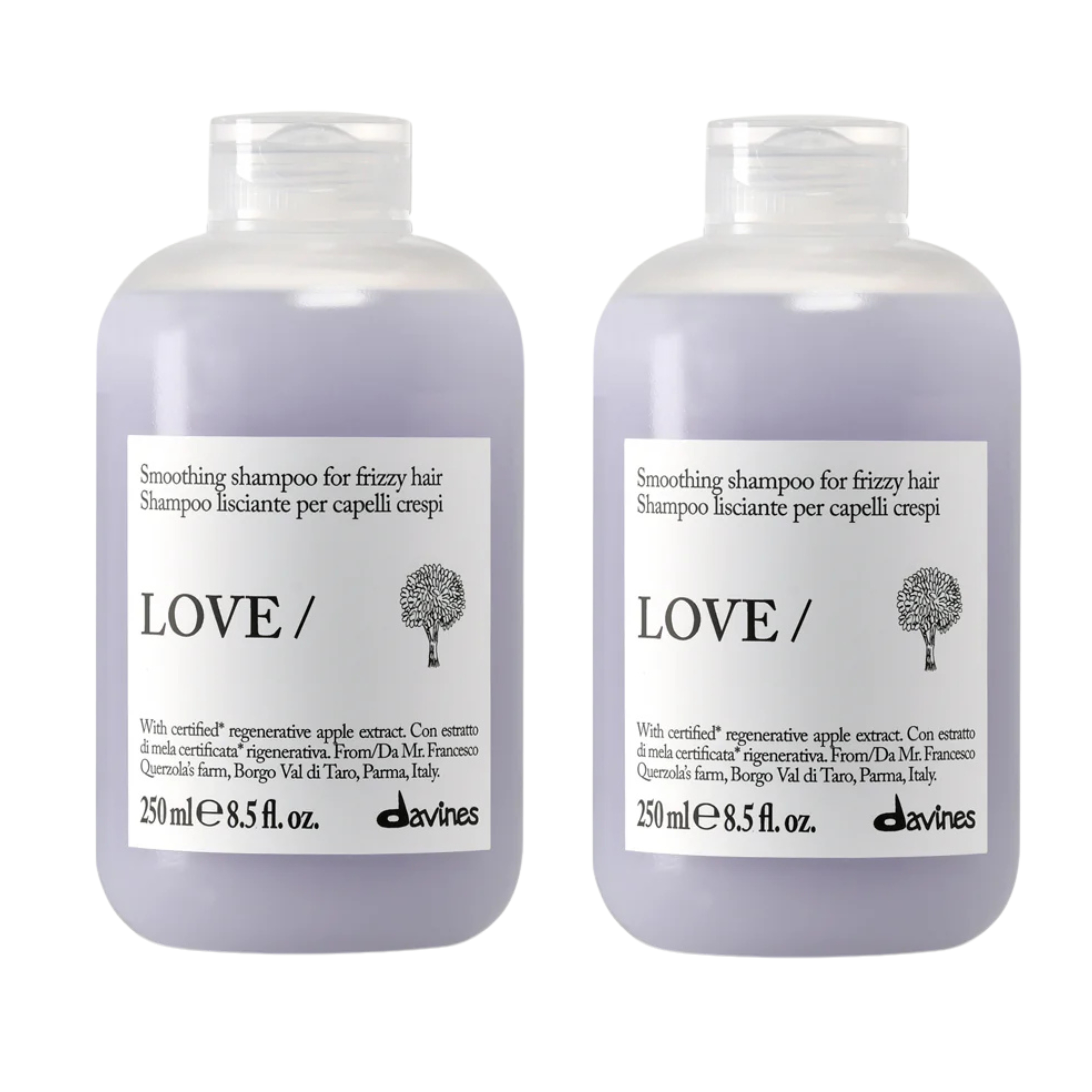 Pack Davines LOVE Champú Suavizante 250ml x2 – Cabello Encrespado