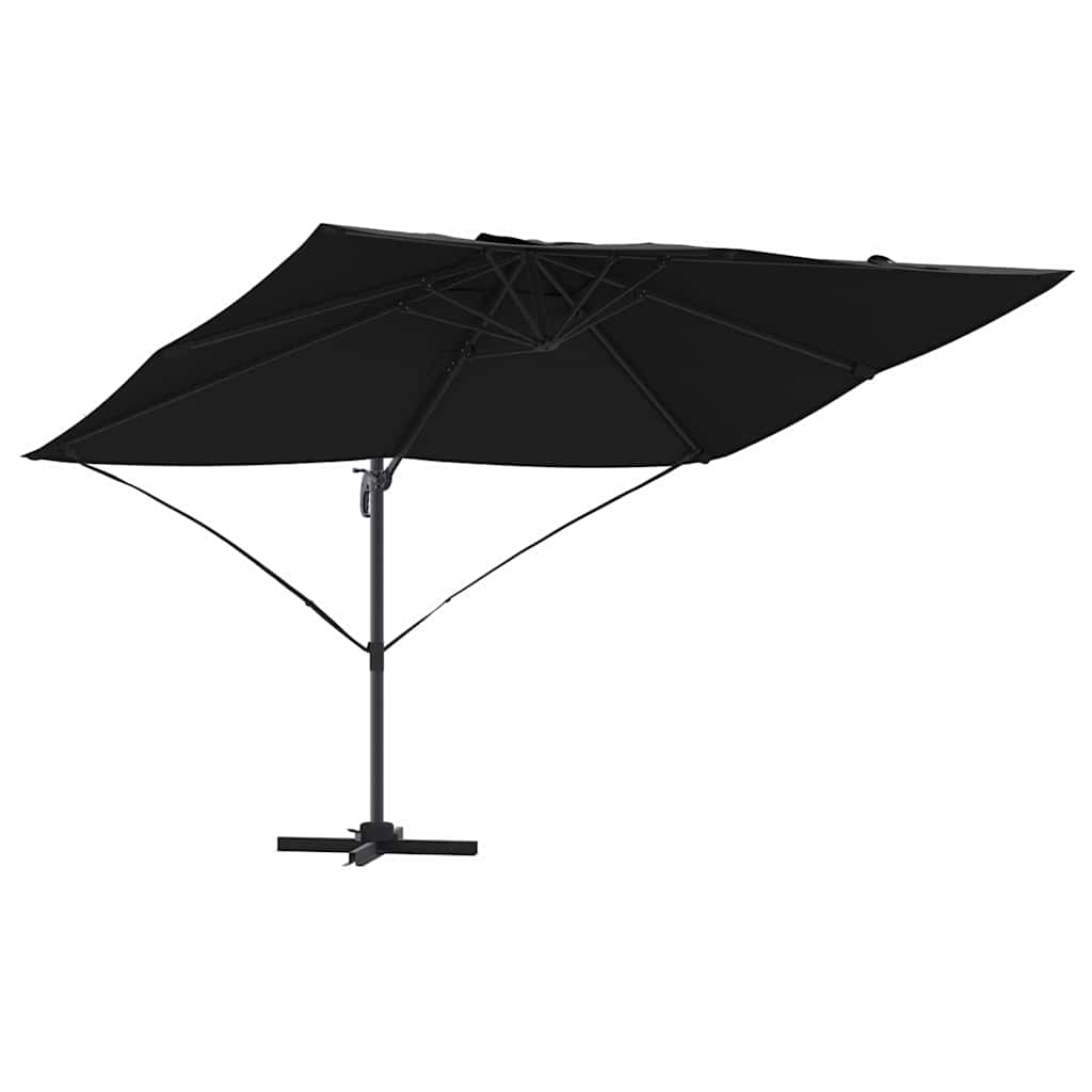 vidaXL Sombrilla Negro 351 x 250 x 260 cm Poliéster y Aluminio