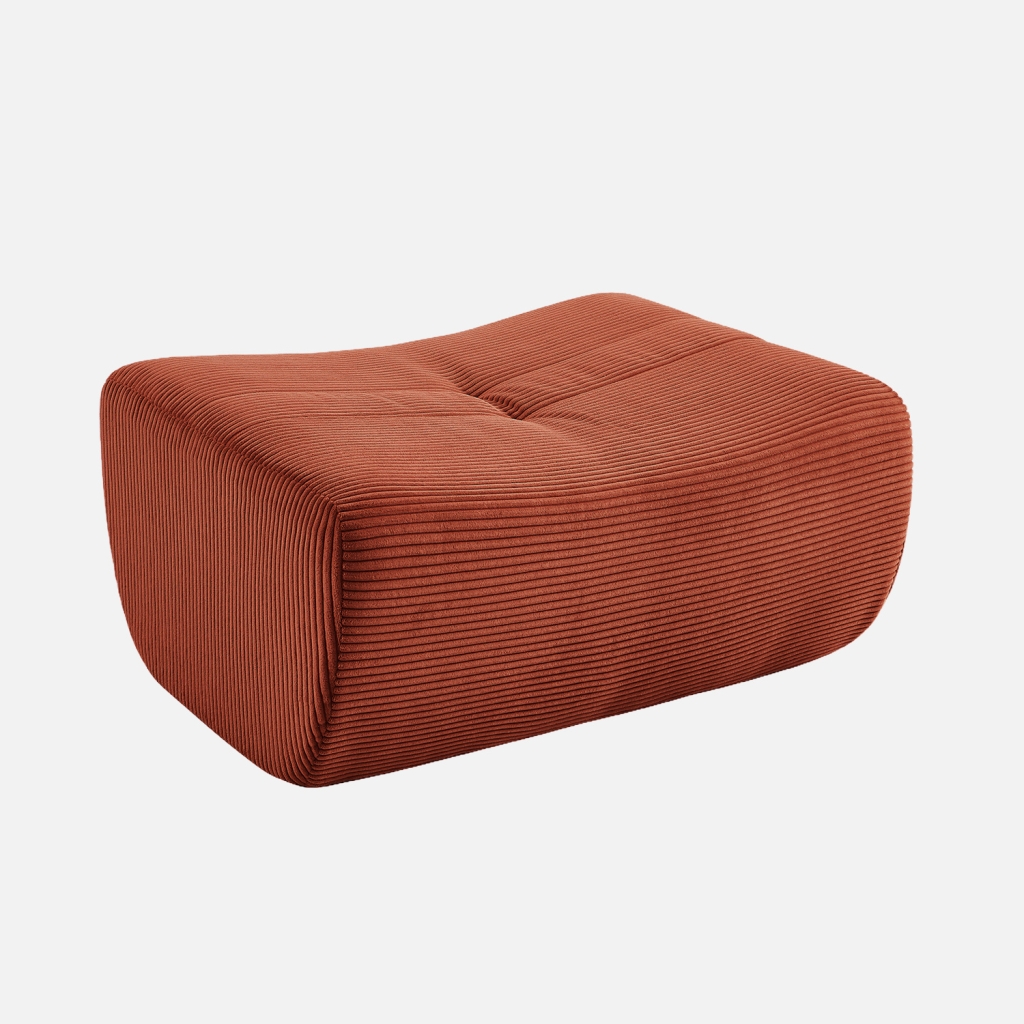 sweeek - Puff, reposapiés para butaca Sokol terciopelo de pana gruesa , Sokol pana , 88x70x35