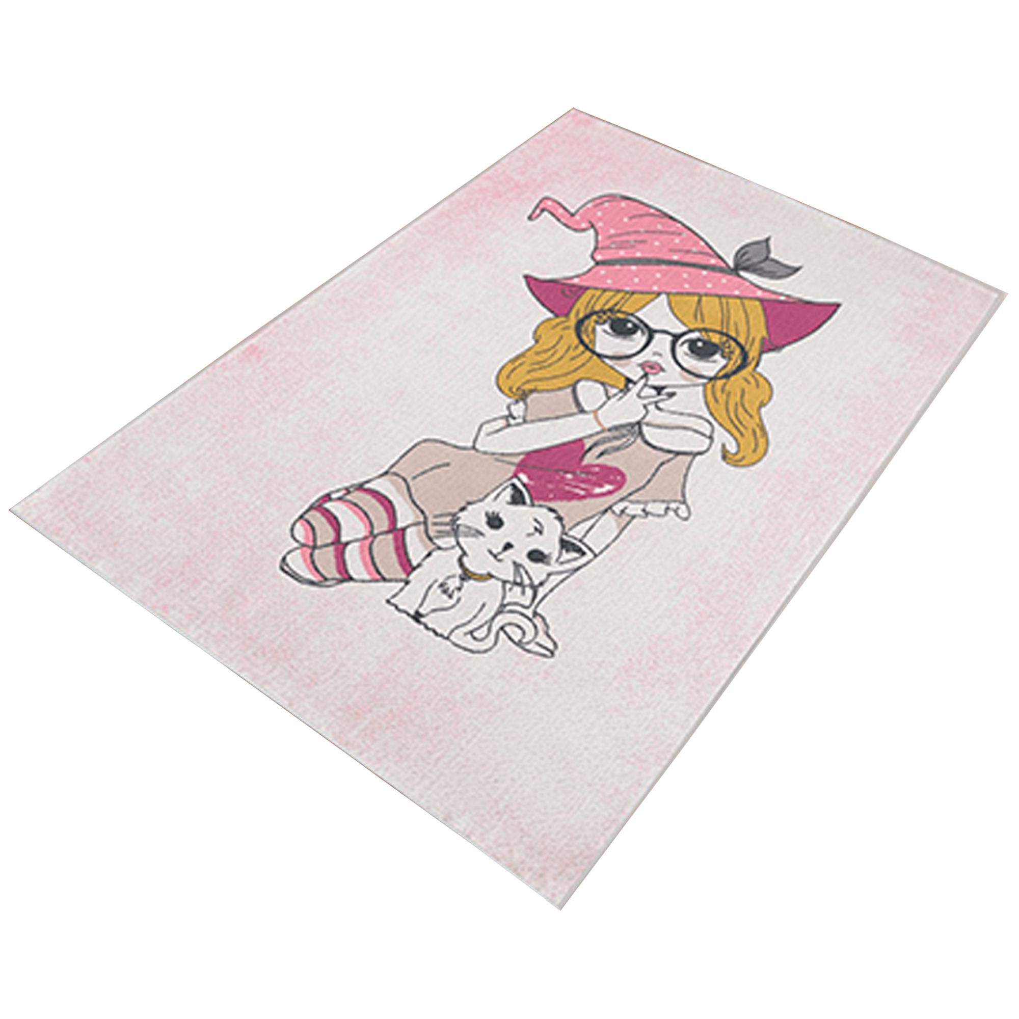 Wellhome Alfombra Poliester Estampada Lavable a Máquina 80 X 150cm Diseño Único