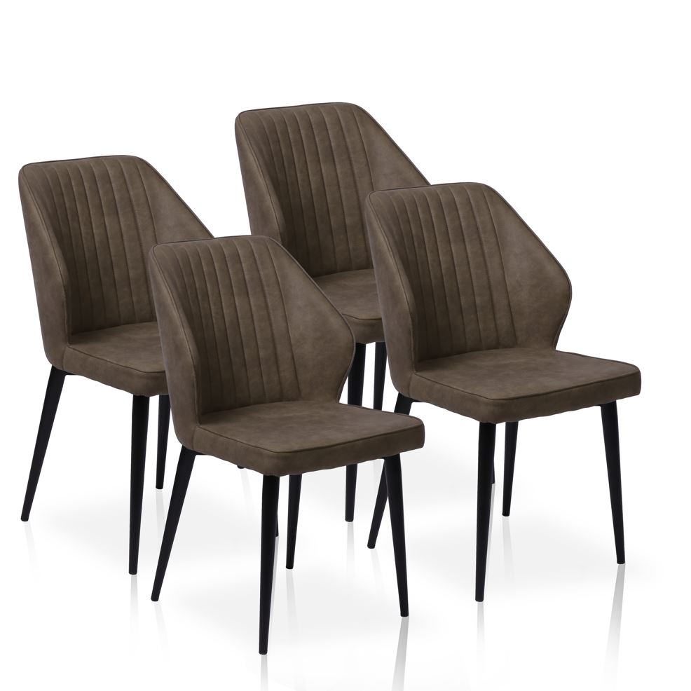 Furniture Style S.L. - Pack de 4 sillas de comedor estilo Industrial Modelo Triana