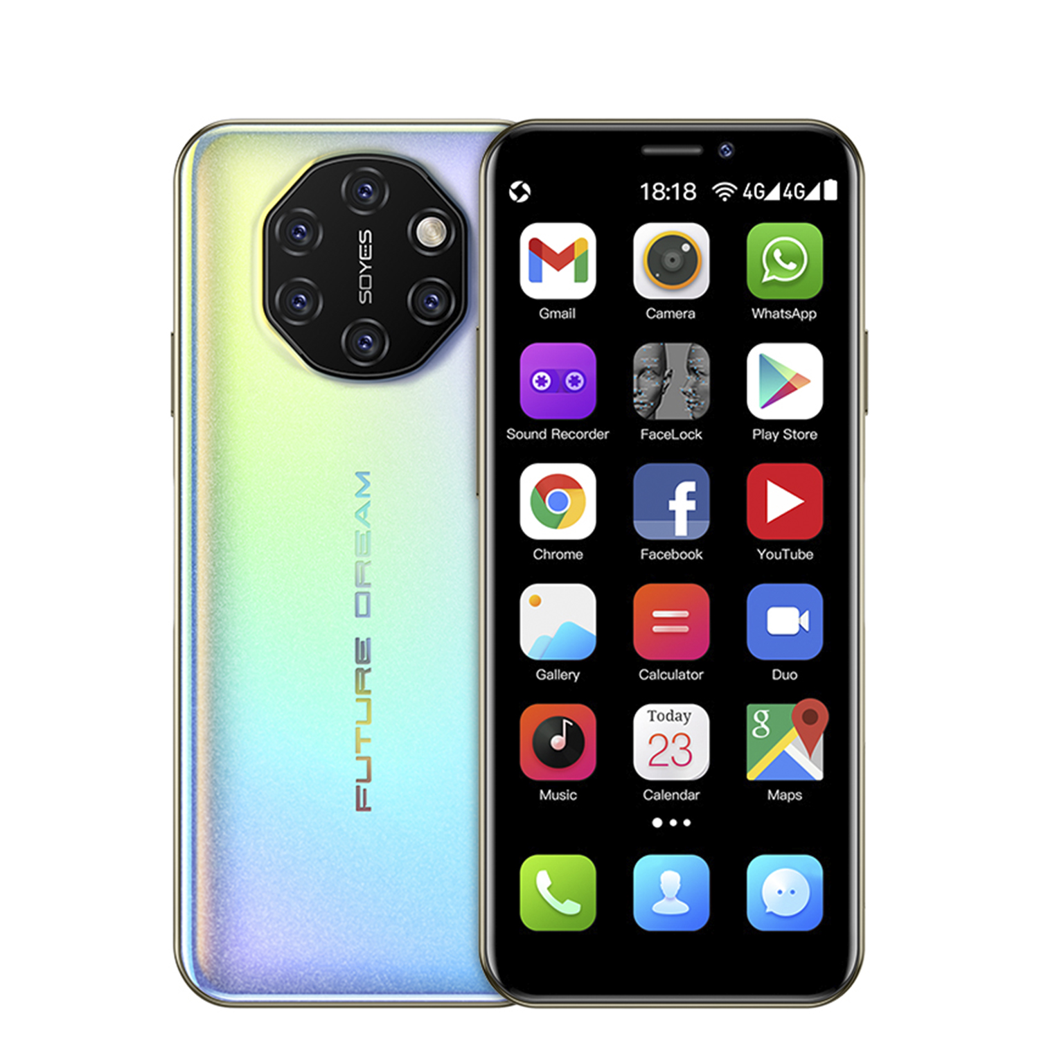 DAM. Mini smartphone S10i 4G, Android, 3GB RAM + 64GB. Pantalla 3,46''.Doble tarjeta SIM. 4,5x1,2x10,2cm