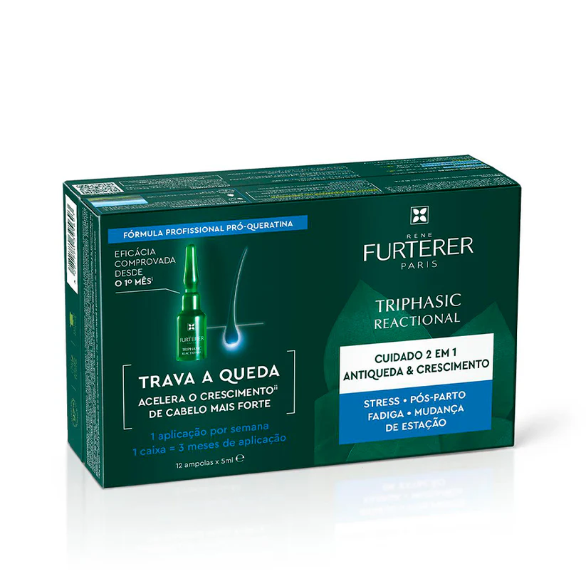 Tratamiento Anticaída Triphasic Reaccional Ampollas 12x 5ml - Rene Furterer