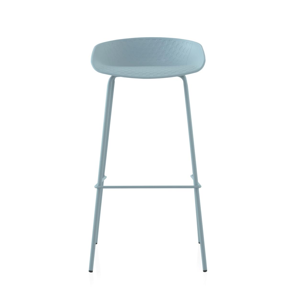 Set De 2 Taburetes Pp Azul Cielo Con Patas Metalicas El mejor complemento para tu hogar. Fijalo