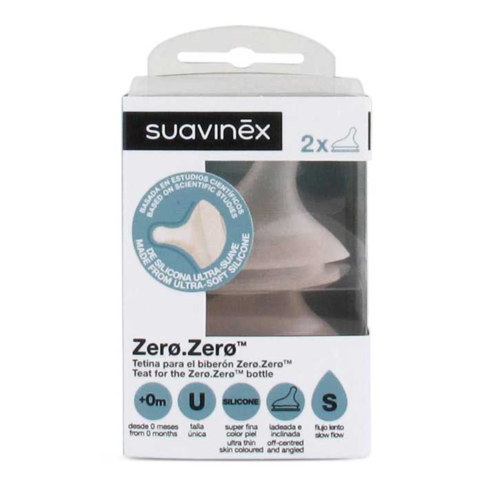 Suavinex Tetina Zero Anticolico Flujo S Silicona 2 Uds