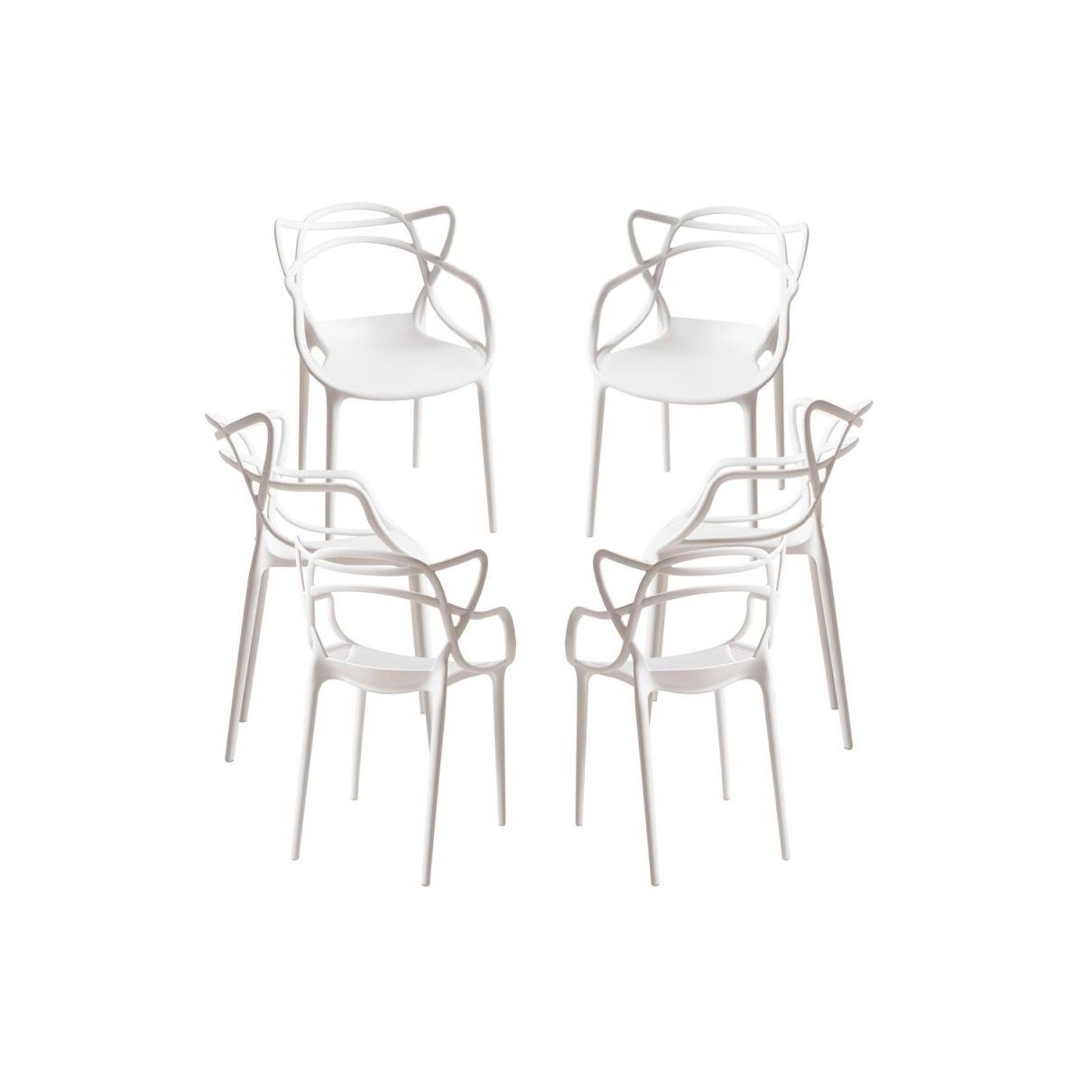 Regalos Miguel - Packs Sillas Jardín - Pack 6 Sillas Korme Kid (Infantil) - Blanco