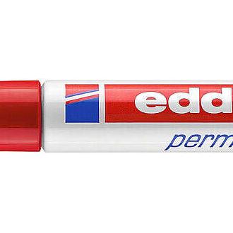Edding 3000 rotulador permanente - punta redonda de 1.5mm - trazo entre 1.5mm y 3.0mm - recargable - secado instantaneo - color rojo (10 uds)
