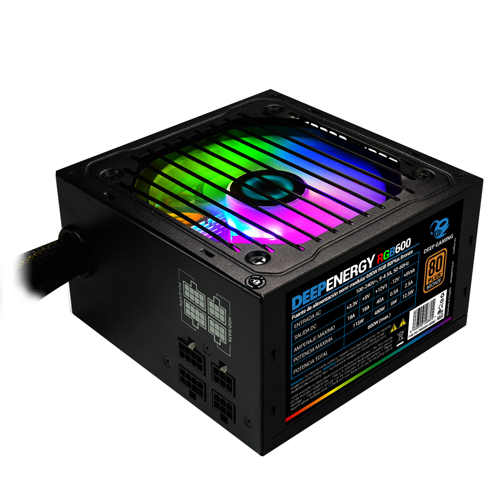 CoolBox DeepEnergy RGB600 80 PLUS Bronze 600W