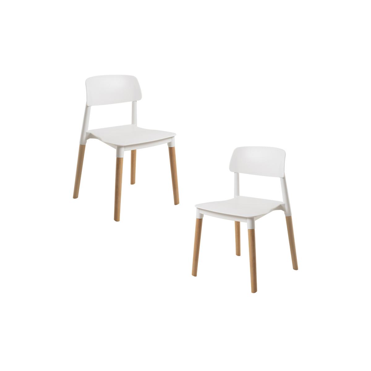 Regalos Miguel - Packs Sillas Comedor - Pack 2 Sillas Estin - Blanco