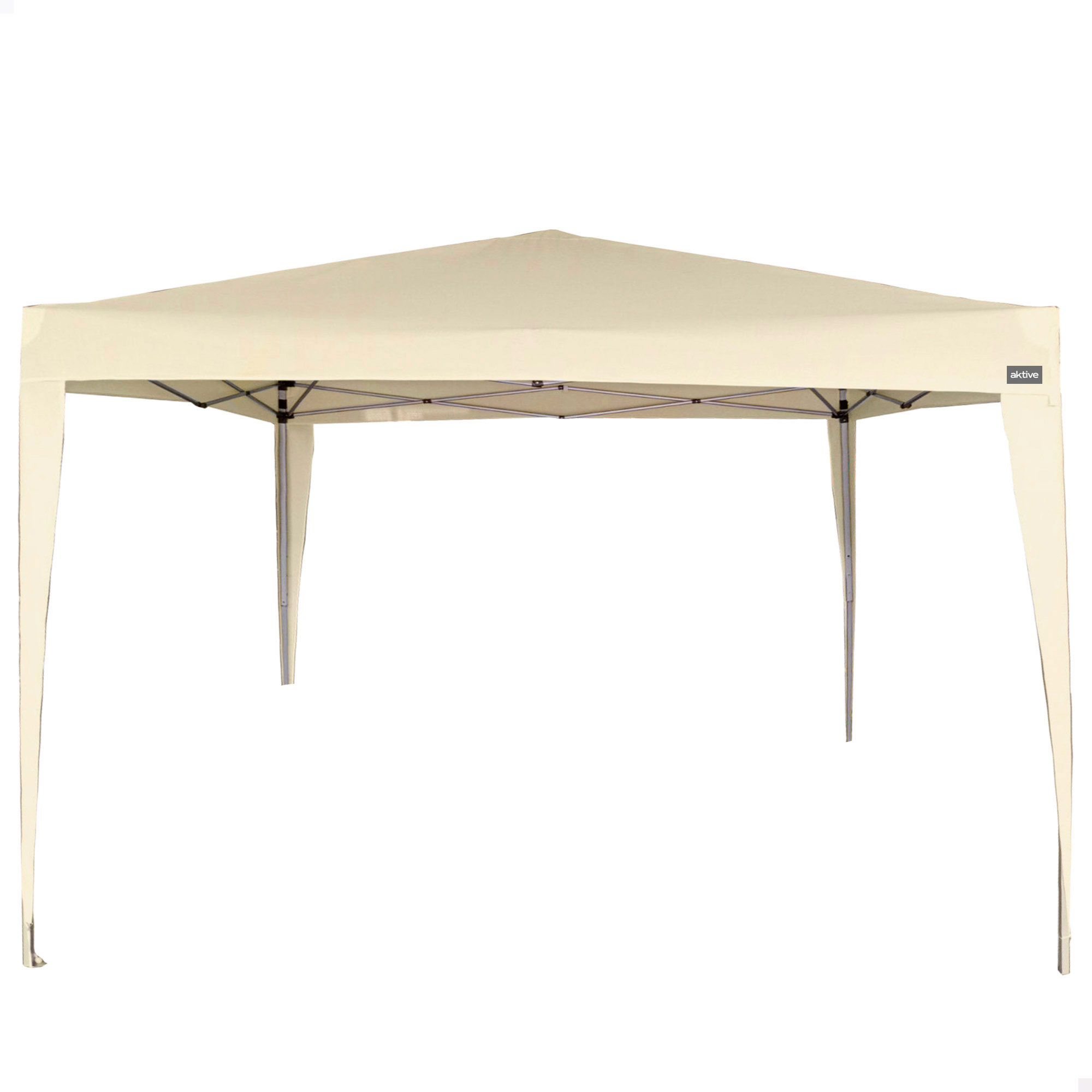 Cenador plegable 300x300x240/250 cm crema Aktive
