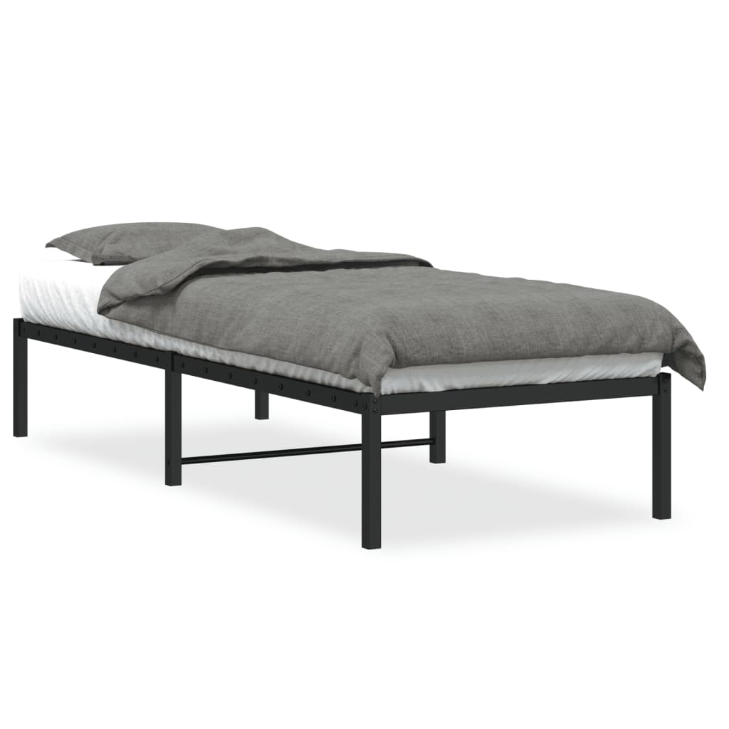 vidaXL Estructura de cama de metal negro 80x200 cm