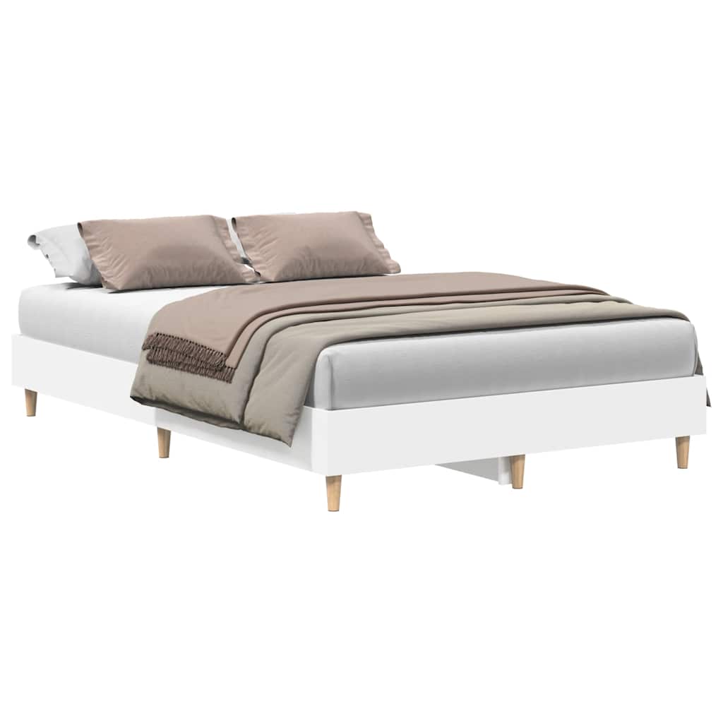 vidaXL Estructura de cama sin colchón blanca 140x190 cm