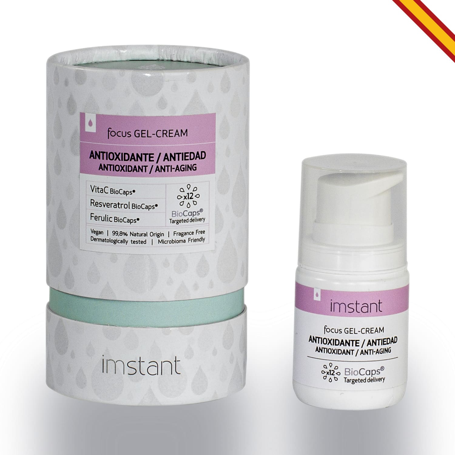 IMSTANT - IMSTANT Focus Línea Antioxidante Antiedad con Vitamina C, Resveratrol y Ácido Ferúlico. Disponible en Tres Formatos Distintos Crema, Gel-Crema y Booster.