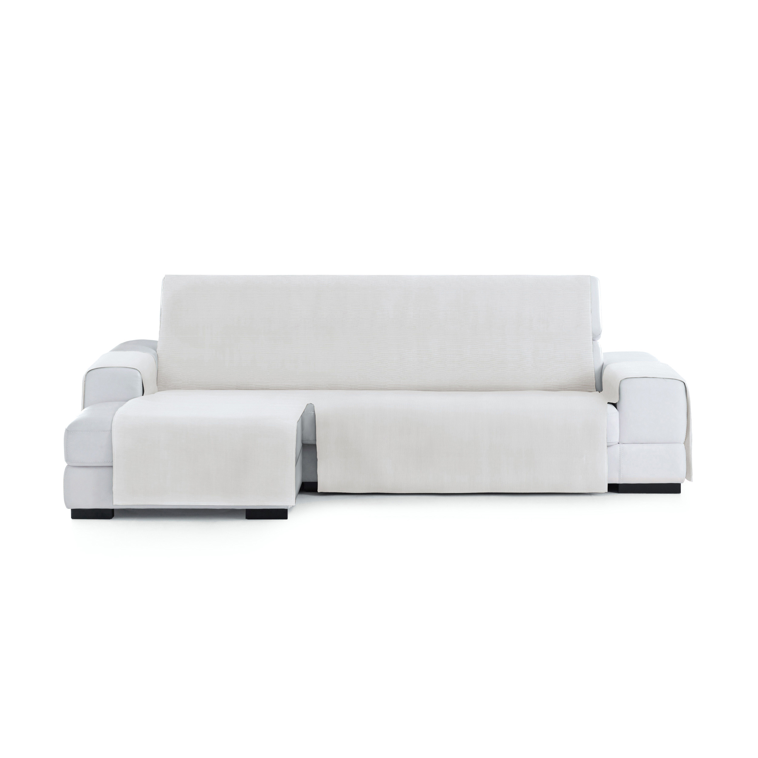 Milica Funda Cubre Sofá Chaise 290 cm Longue Leire - Tejido Jaquard Lavable - Incluye 2 Fundas Cojín de regalo