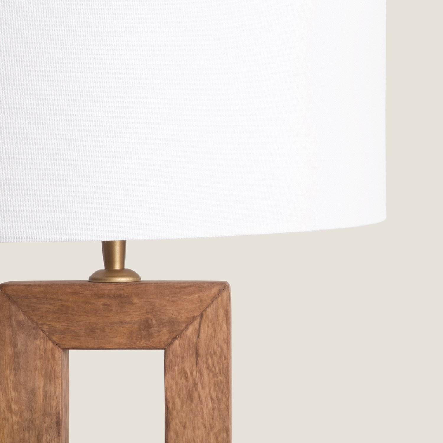Ledkia Lámpara de Mesa Madera Abner Natural