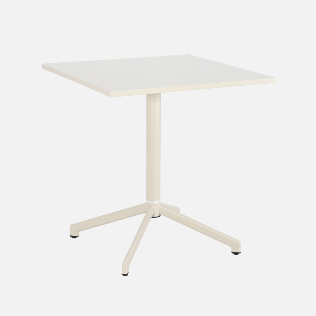 sweeek - Mesa de jardín bistró cuadrada plegable de acero, 2 personas , Chiara , 70x70x74