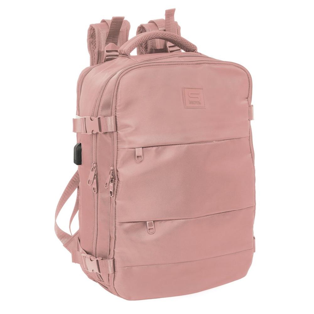 SAFTA  MOCHILA VIAJE CABINA 44CM PORTATIL 15 6   SAFTA ROSA SAFTA ROSA 19x29x44 Cms.