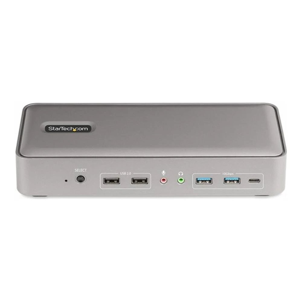 HUB Switch puertos Dual DisplayPort STARTECH 129UE-USBC-KVM-DOCK  | Conmutación KVM, Black
