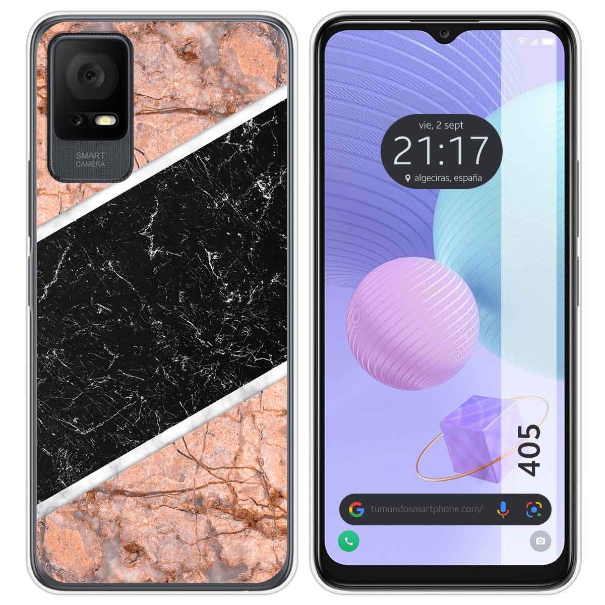 Funda Silicona para TCL 405 diseño Mármol 07 Dibujos
