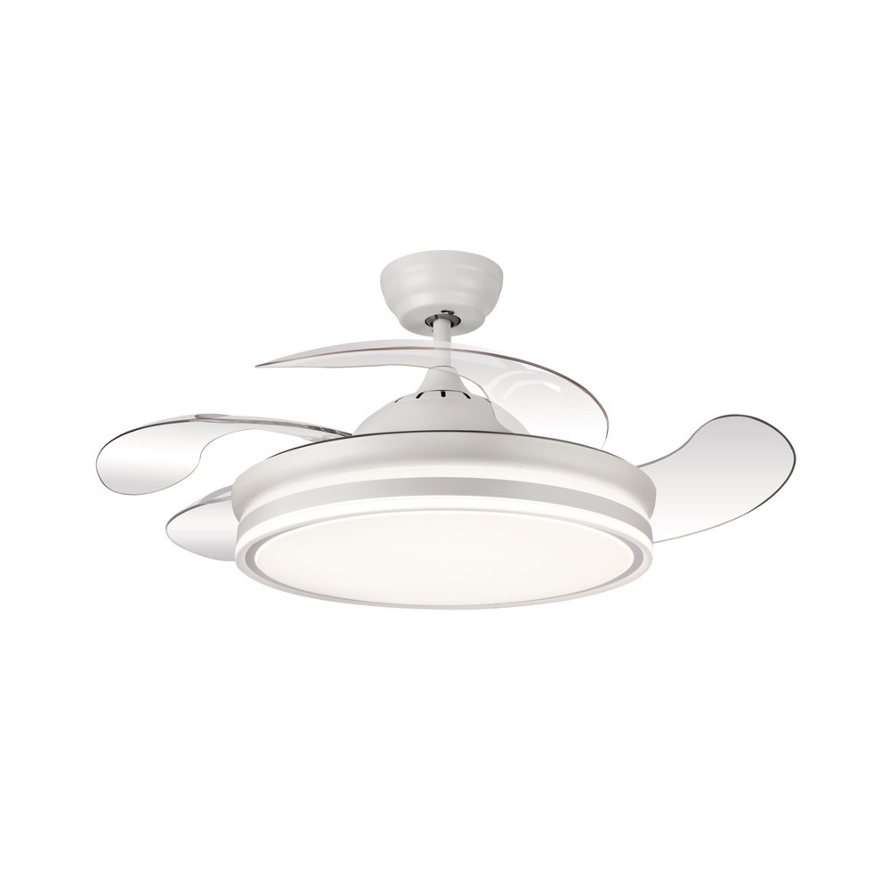 Ventilador LED con aspas plegables Calima CCT (72W) - MIMAX - FABRILAMP - SILENCIOSO - BLANCO