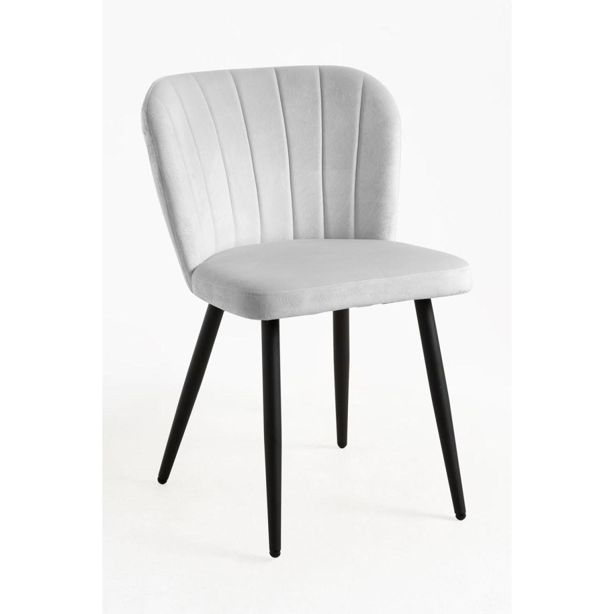 Regalos Miguel - Sillas Comedor - Silla Luk Terciopelo - Gris claro
