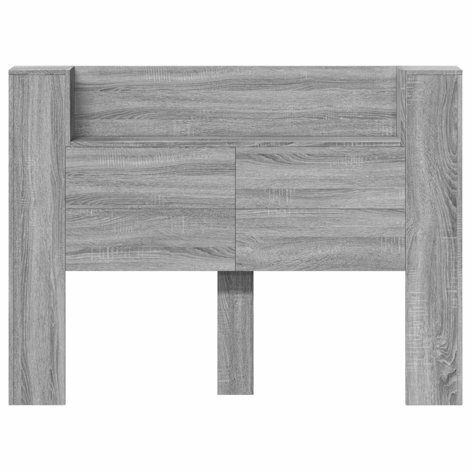 vidaXL Cabecera con tira de luces LED Madera de ingeniería Multicolor