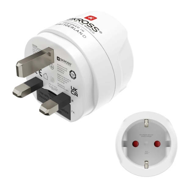 Hama 00223483 adaptador de enchufe eléctrico Tipo G (RU) Tipo F Blanco