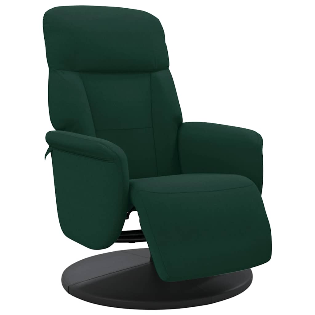 vidaXL Sillón reclinable con reposapiés terciopelo verde oscuro