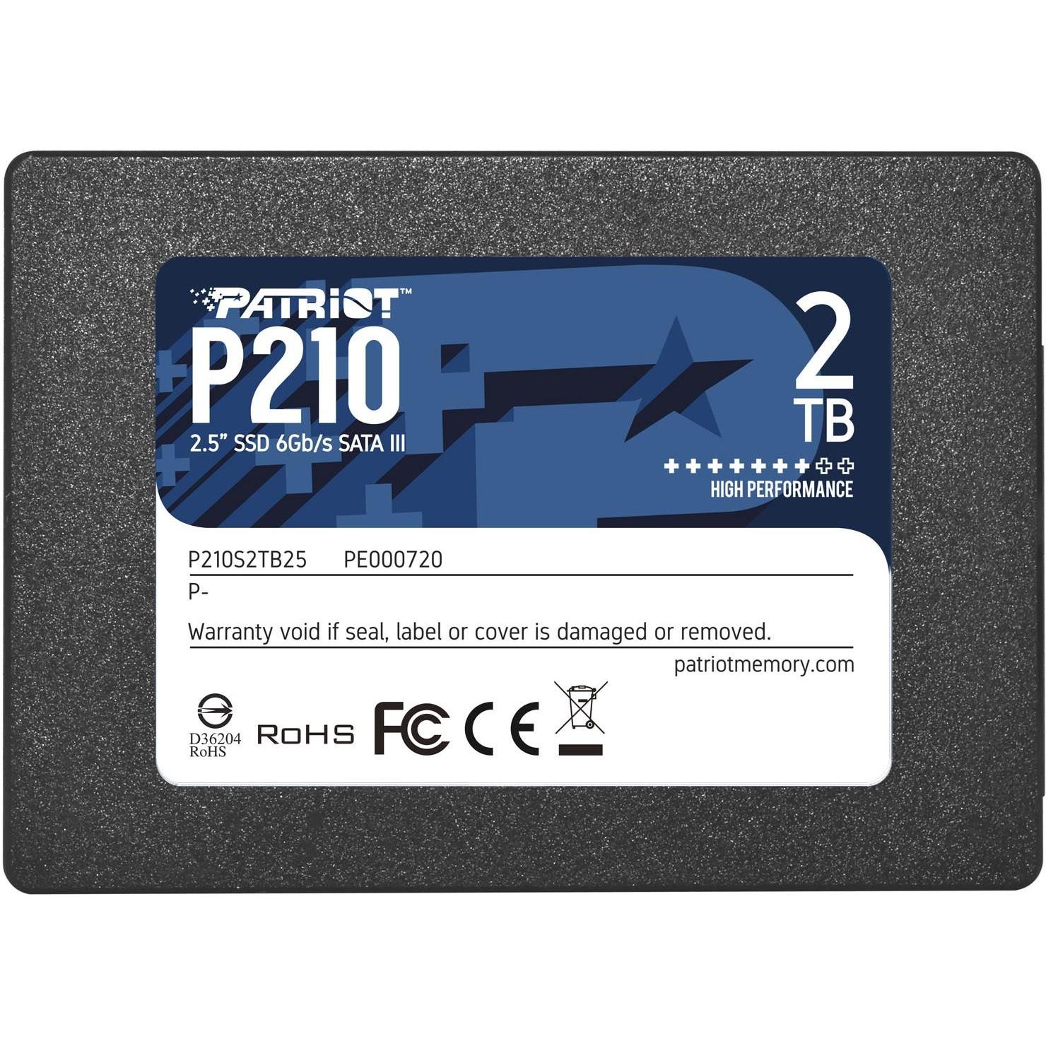Patriot P210 SSD 2TB SATA III Disco Sólido Interno 2.5" - P210S2TB25