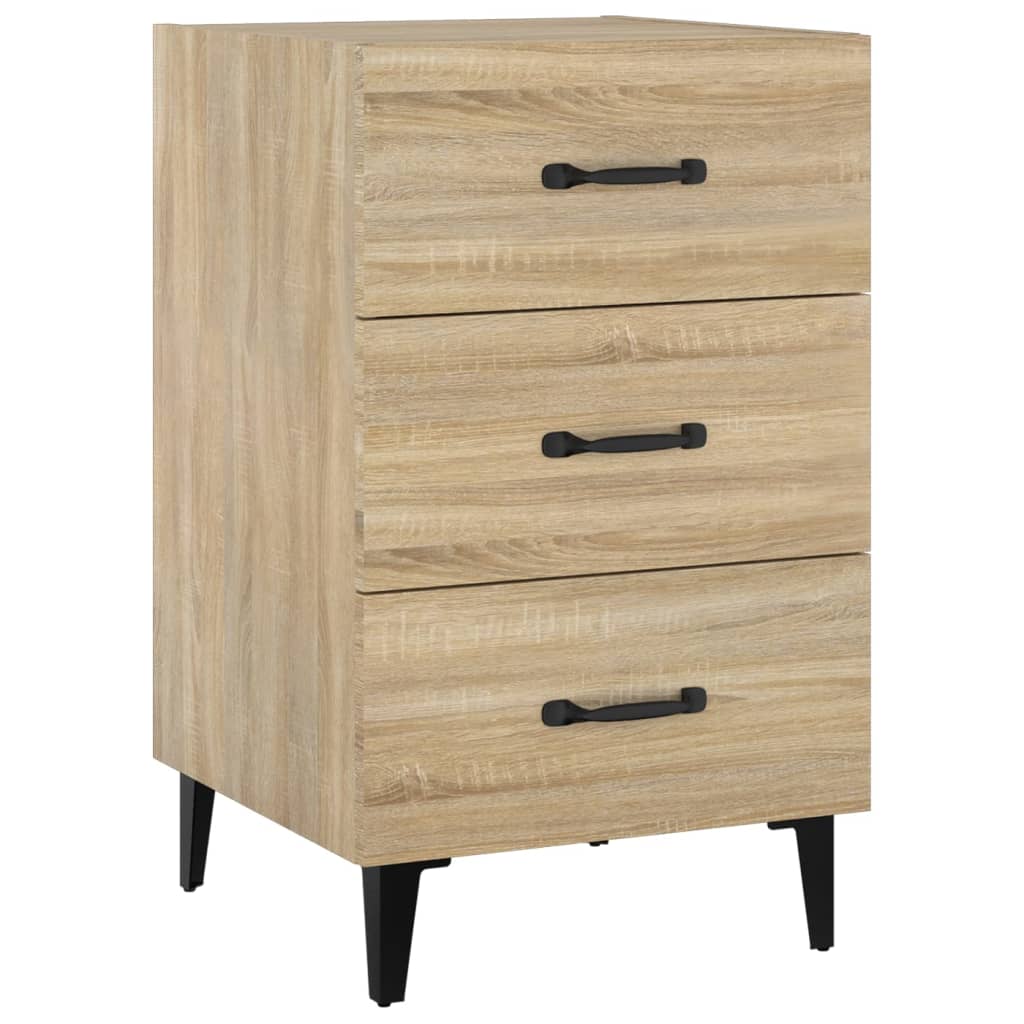 vidaXL Mesita de noche madera de ingeniería roble Sonoma 40x40x66 cm