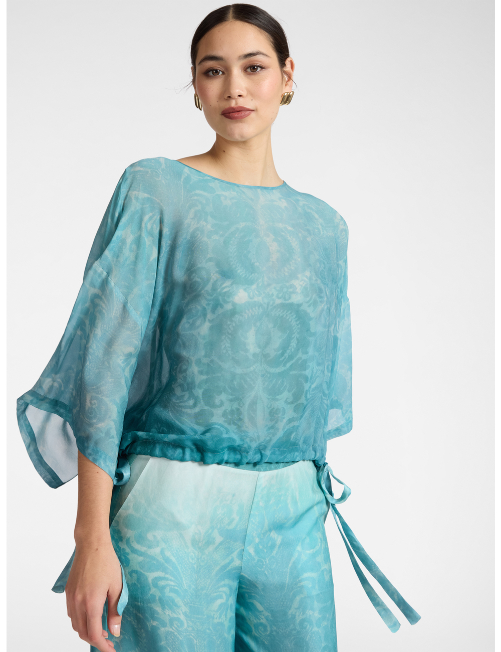 Elena Mirò - Blusa de georgette estampada