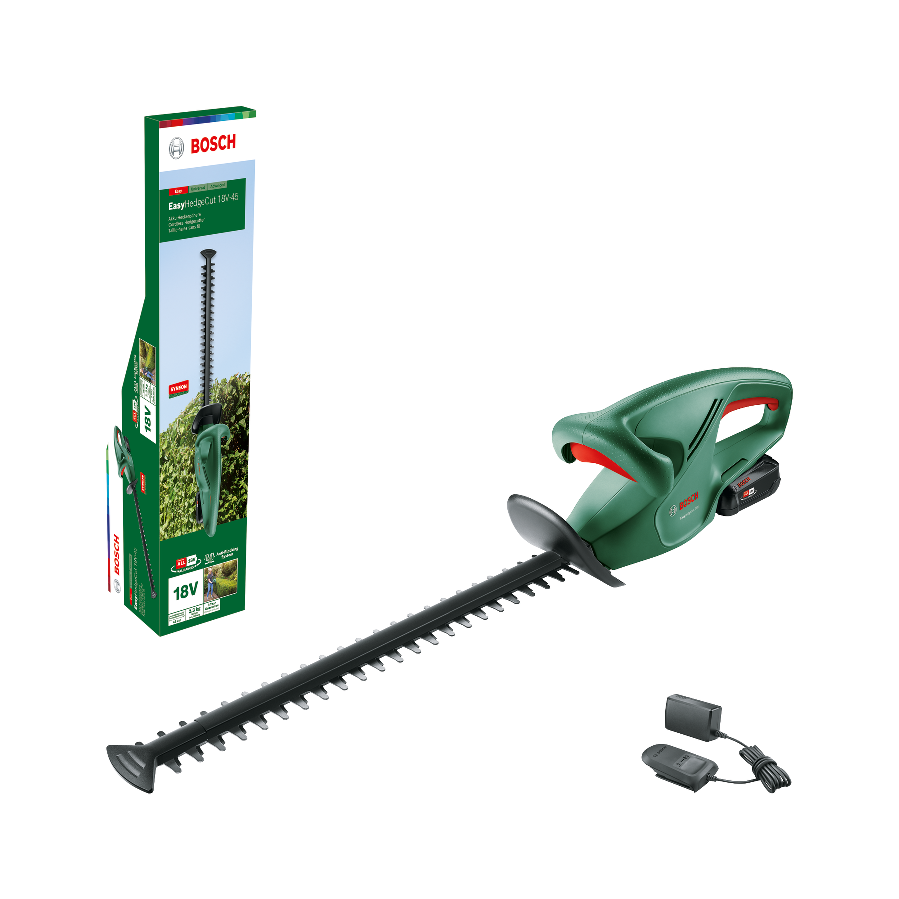 BOSCH 0600849H02 Tijeras cortasetos a batería EasyHedgeCut 18-45 (Incluye batería y cargador)