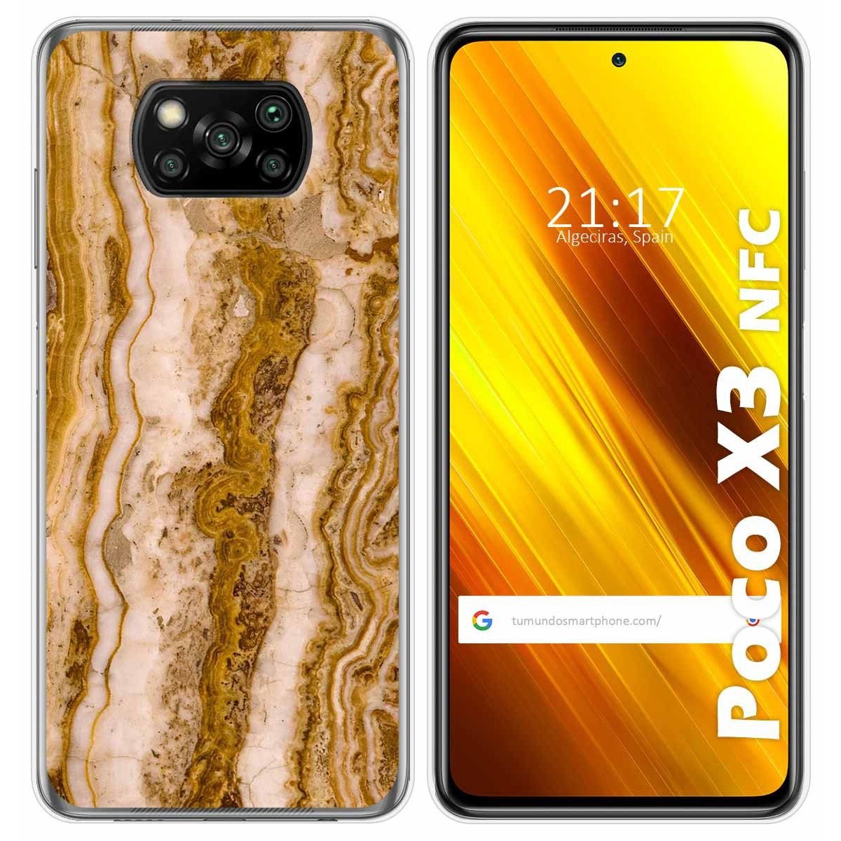 Tumundosmartphone Funda Gel Tpu para Xiaomi POCO X3 NFC / X3 PRO diseño Mármol 10 Dibujos