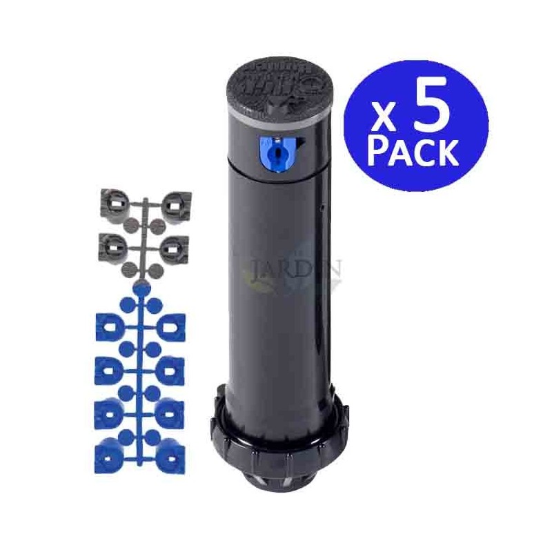 HUNTER Aspersor de riego Hunter PGP-00 3/4'' | Pack 5 Aspersor de Jardin Aereo 6,4-15,8 m | Aspersor de cesped profesional