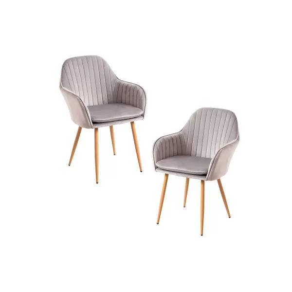 Regalos Miguel - Packs Sillas Comedor - Pack 2 Sillas Chic - Gris