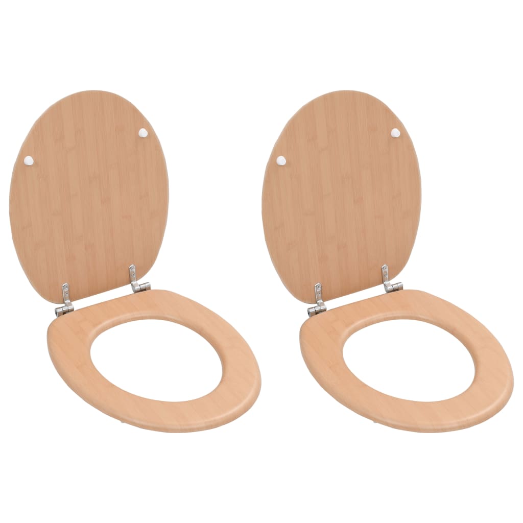 vidaXL 2x Asientos de Inodoro con Tapa MDF Verde Váter Diseño Gota de agua verde,  Marrón liso,  Negro liso y mas