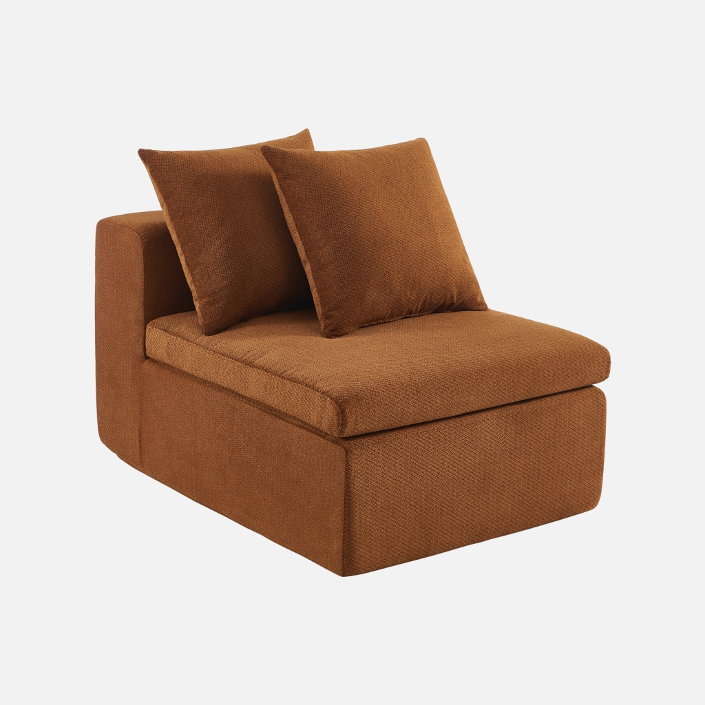 sweeek - Módulo para sofá modular de tela chenilla , Movi , 76x110x62