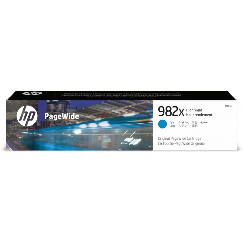 HP - Cartucho PageWide 982X Original de alta capacidad cian T0B27A