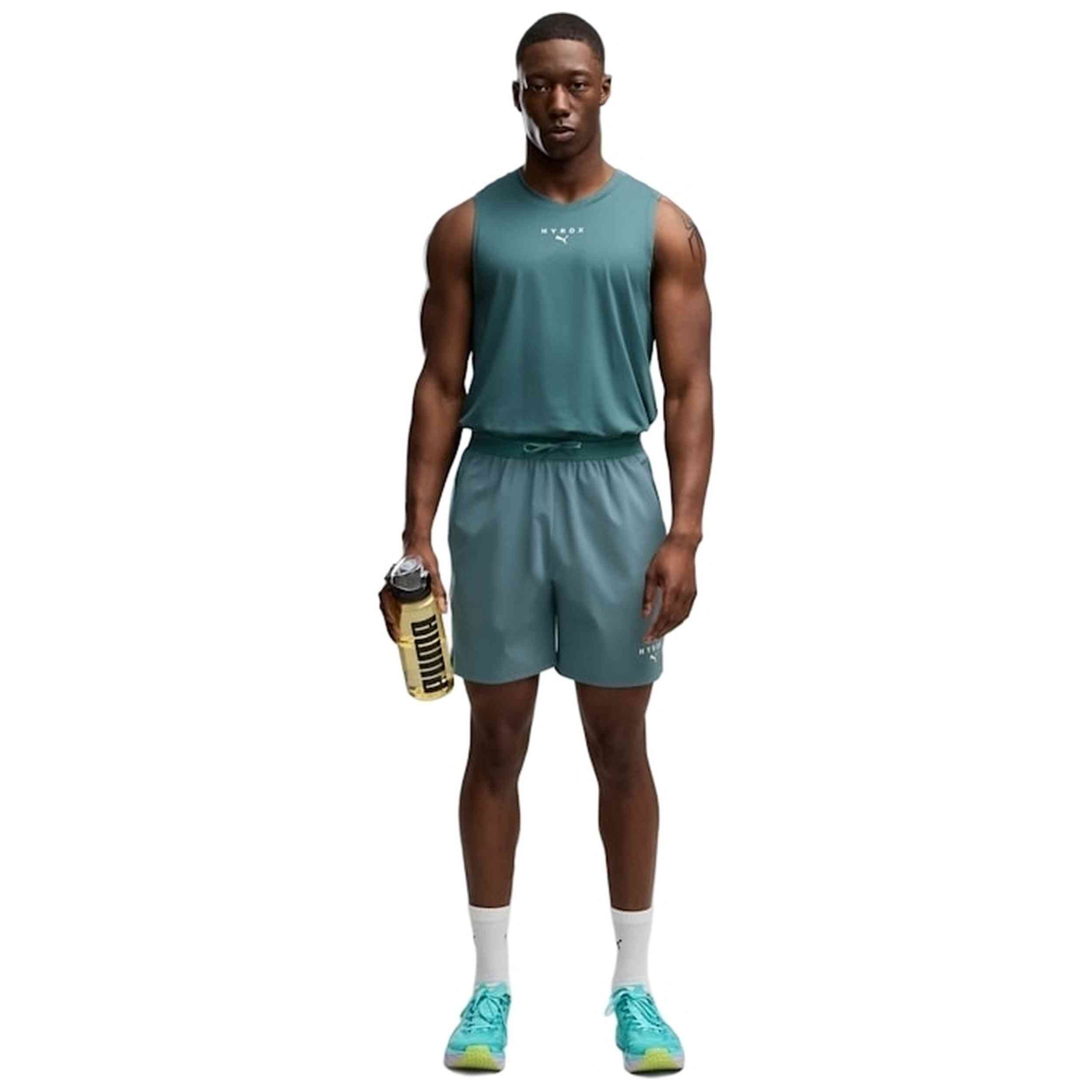 Short Puma modelo M Puma X Hyrox 7 Pw en color Verde