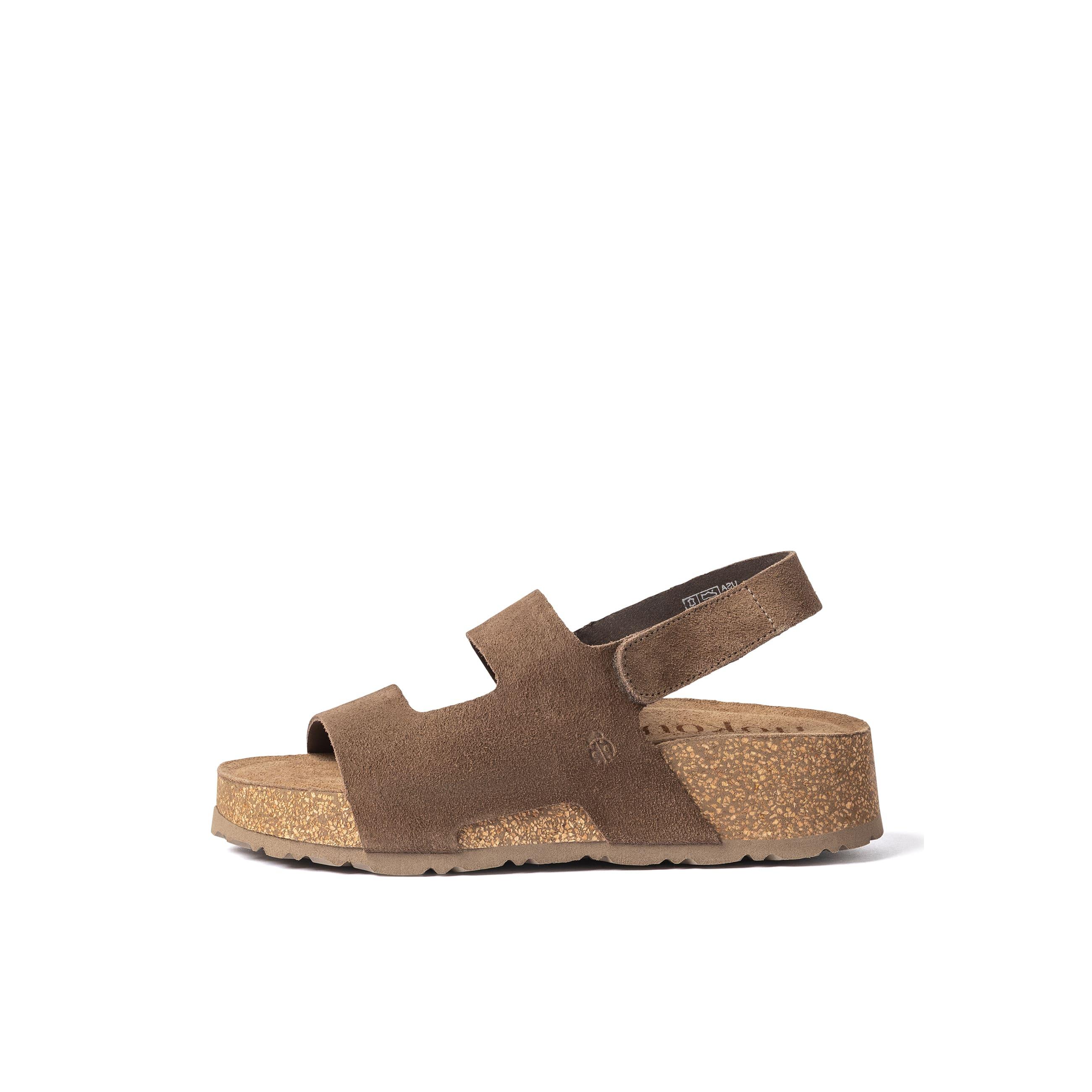 YOKONO Sandalia plataforma WIWI-261 MARRÓN OSCURO | Zapatos mujer Primavera-Verano | Piel vacuna  Serraje | 4 CM