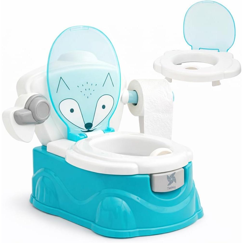 Twinly Orinal Bebé Foxy de con Adaptador de W.C. y Portarrollos de Papel Higiénico